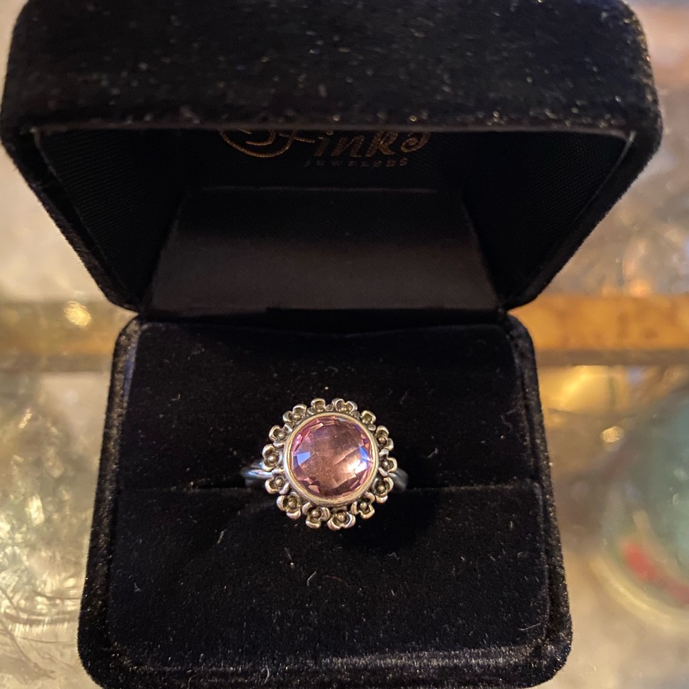 PANDORA Purple Amethyst Twisted Ring 190850PAM